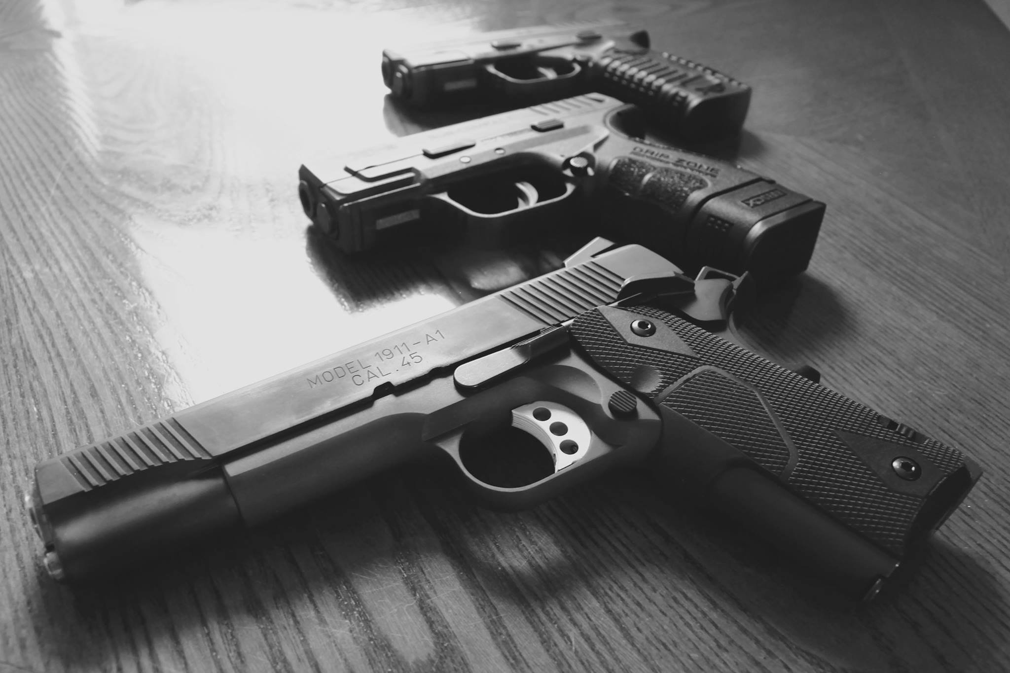 PHOTO: An undated stock photo of guns. 