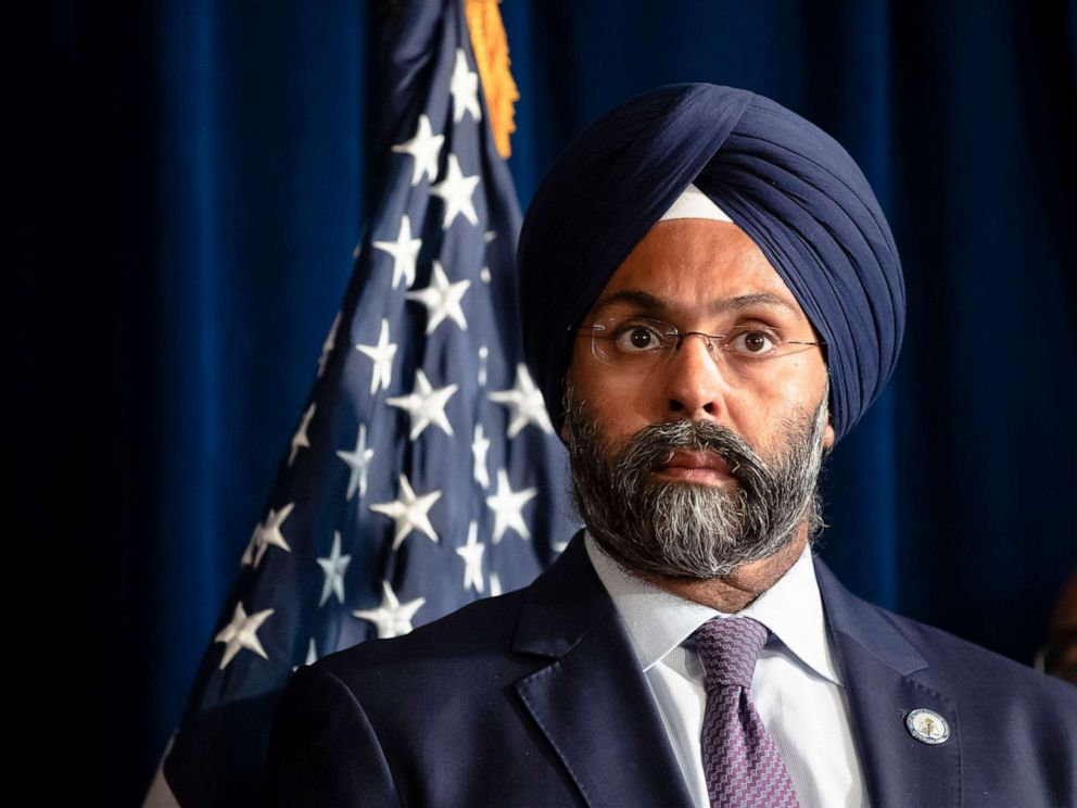 PHOTO: New Jersey Attorney General Gurbir Grewal during a bill signing ceremony at the state capital in Trenton, N.J., Aug. 5, 2019.