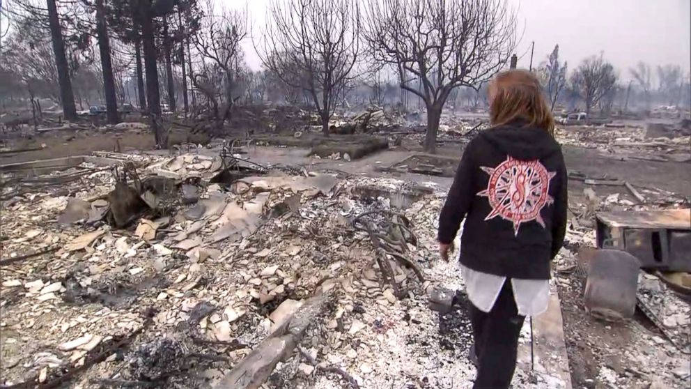 PHOTO: One Northern California woman who saved everything to buy her house is forced to start over now that her entire home was destroyed from a wildfire.