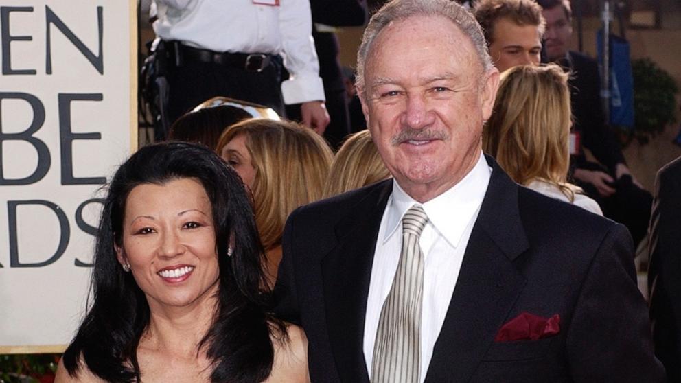 PHOTO: Actor Gene Hackman arrives with his wife, Betsy Arakawa, for the 60th Annual Golden Globe Awards in Beverly Hills, Calif., Sunday, Jan. 19, 2003.