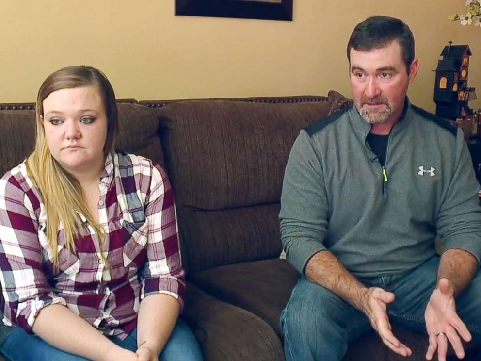 PHOTO: Haley Lorenzen (L) and Quentin Grubb (R) recount what happened during a carjacking attempt at a Michigan gas station.