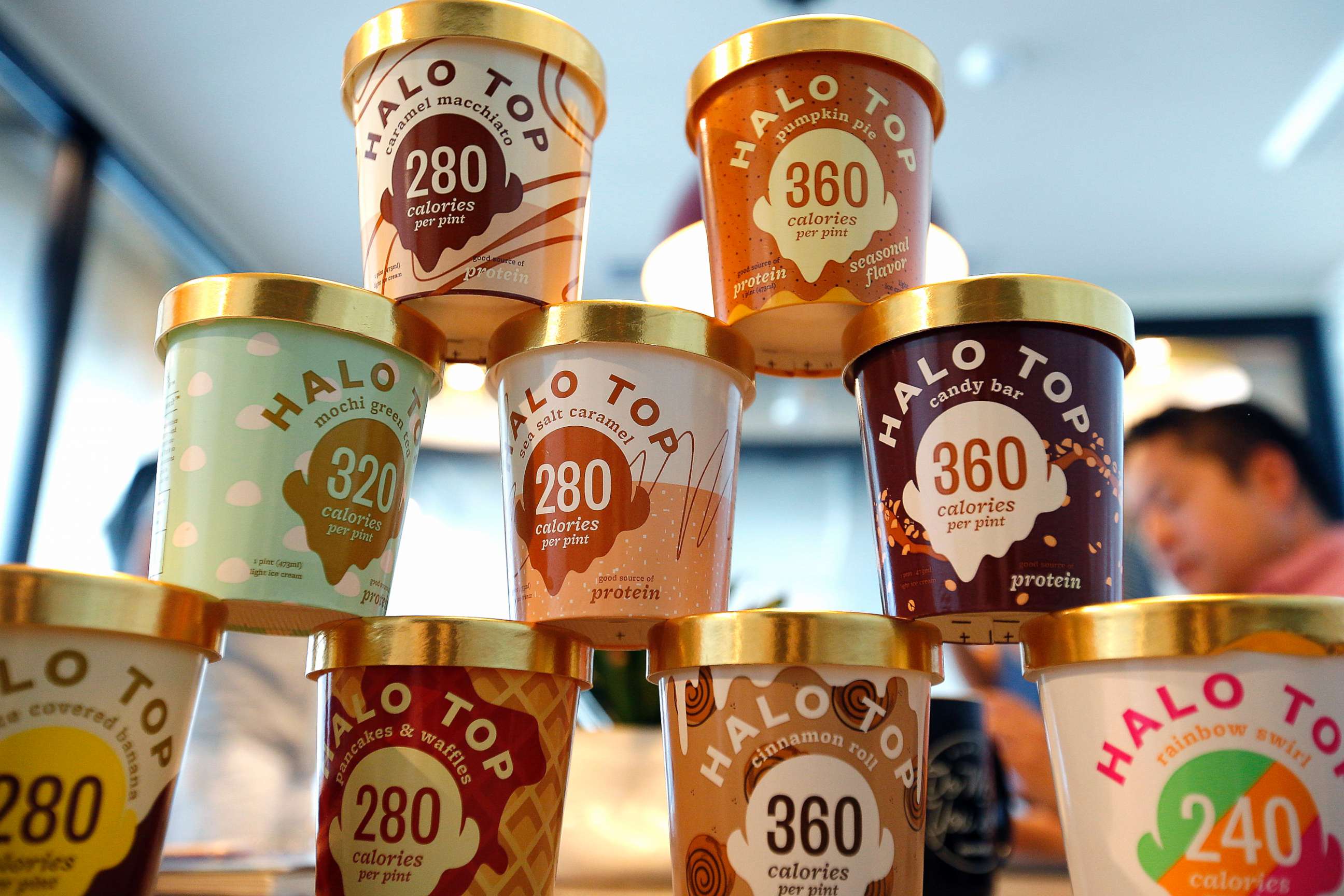 PHOTO: Halo Top has become one of the nation's best selling pints of ice cream without its own manufacturing plant, Sept. 12, 2017, in Los Angeles, California.