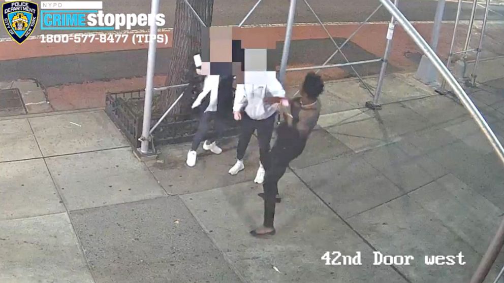 PHOTO: Two Asian females, 31 and 29, were walking on the sidewalk when an unknown individual demanded they remove their masks and then struck the 31-year-old in the head with a hammer causing a laceration on May 2, 2021 in New York City.