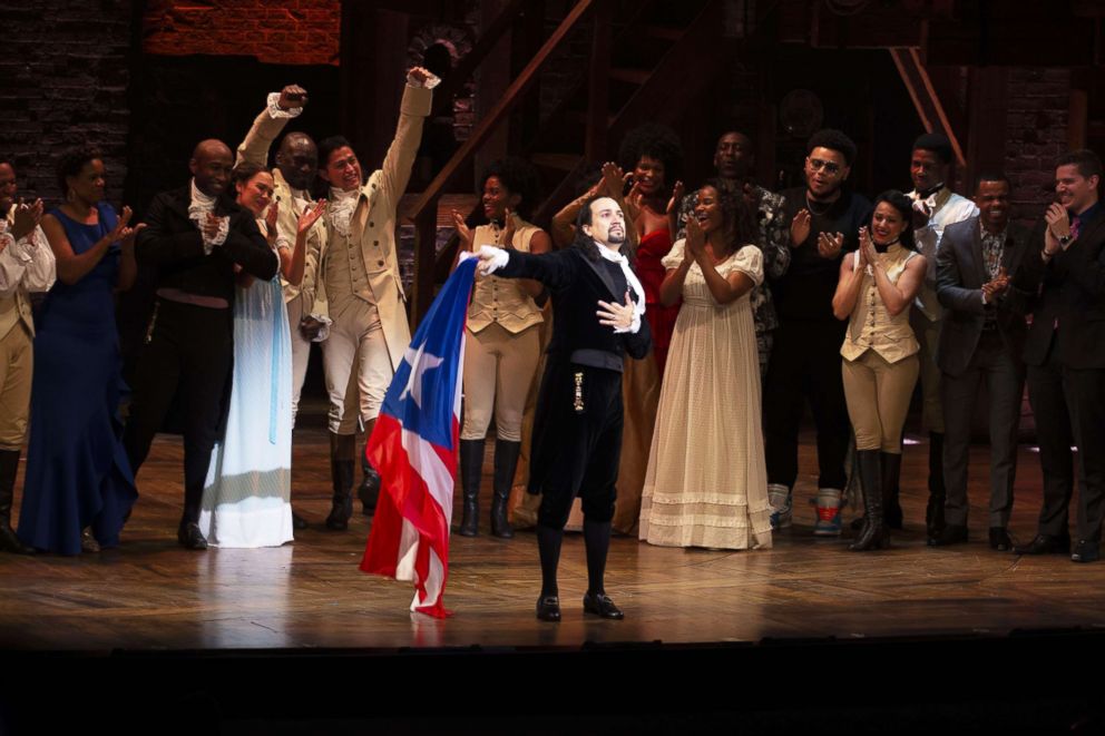 PHOTO: The cast of "Hamilton" is pictured in San Juan, Puerto Rico, Jan 12, 2019.