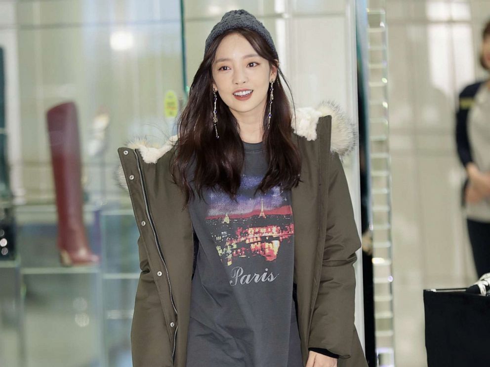 PHOTO: Former member of South Korean girl group KARA, Hara Goo attends the Mackage 2017 FW Collection photocall, Oct. 26, 2017, in Seoul, South Korea. 