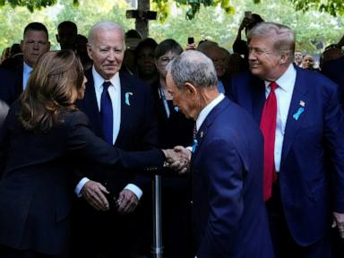 Harris, Trump shake hands again at 9/11 anniversary ceremony