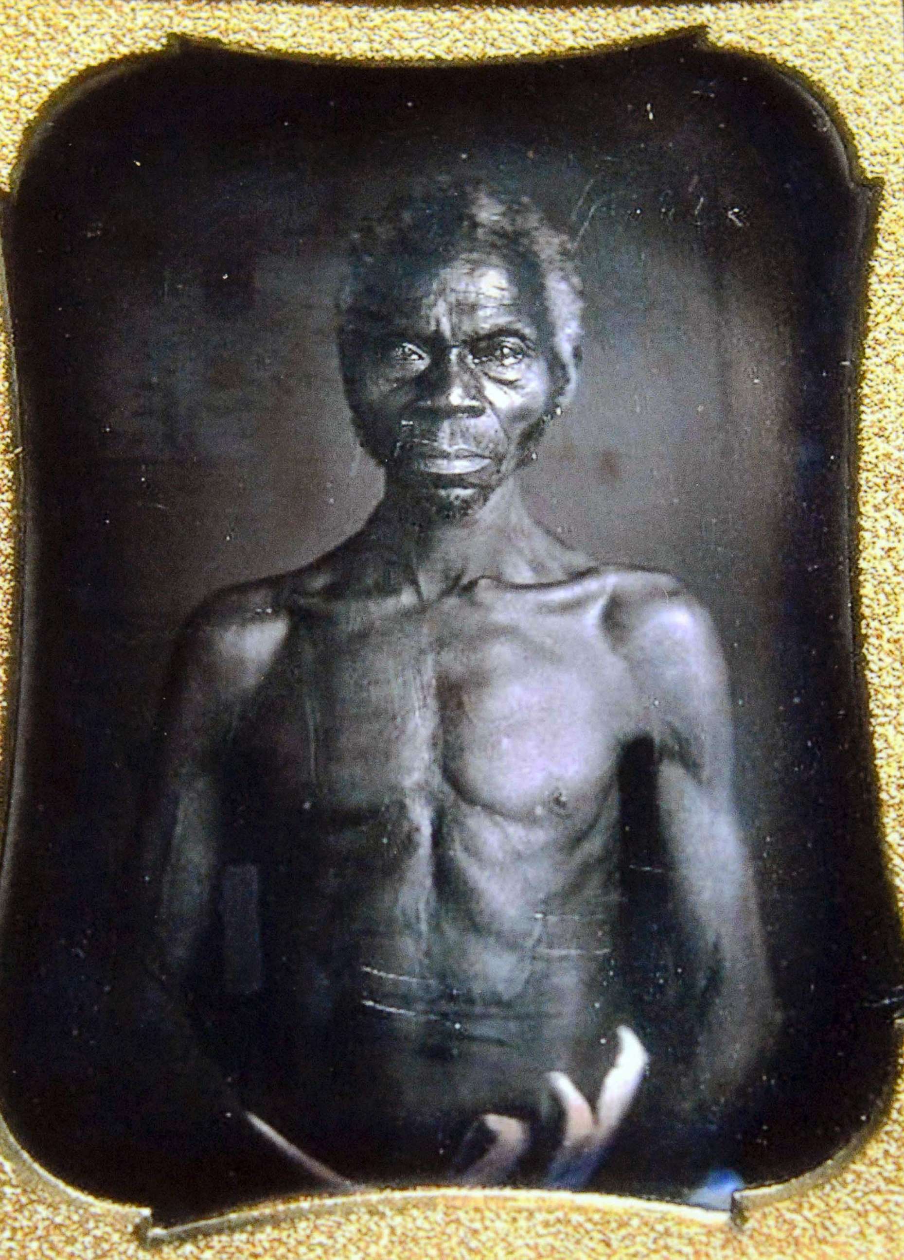 PHOTO: This July 17, 2018 copy photo shows a 1850 Daguerreotype of Renty, a South Carolina slave who Tamara Lanier, of Norwich, Conn., said is her family's patriarch.