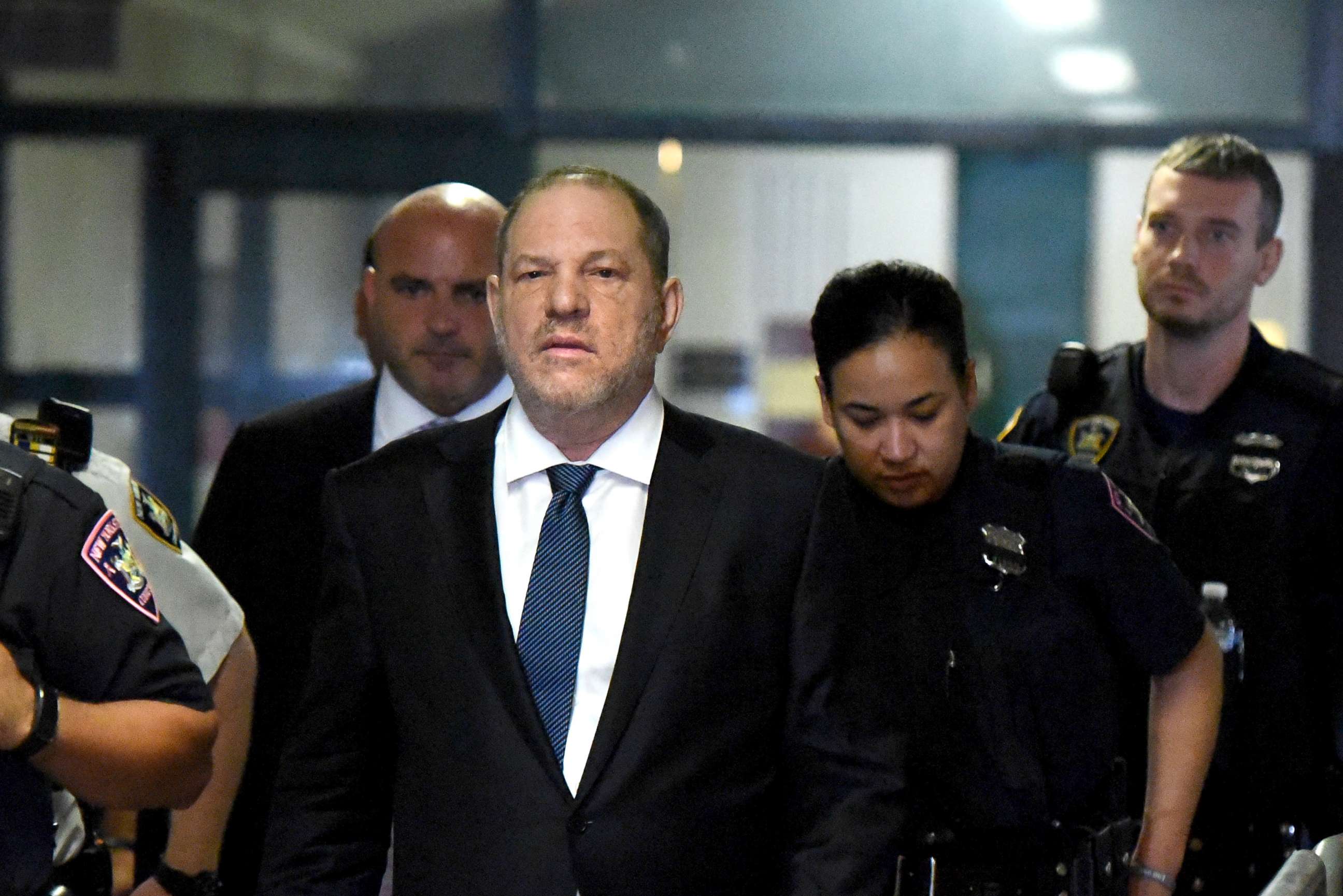 PHOTO: Harvey Weinstein arrives at New York State Supreme Court, Oct. 11, 2018, in New York City.