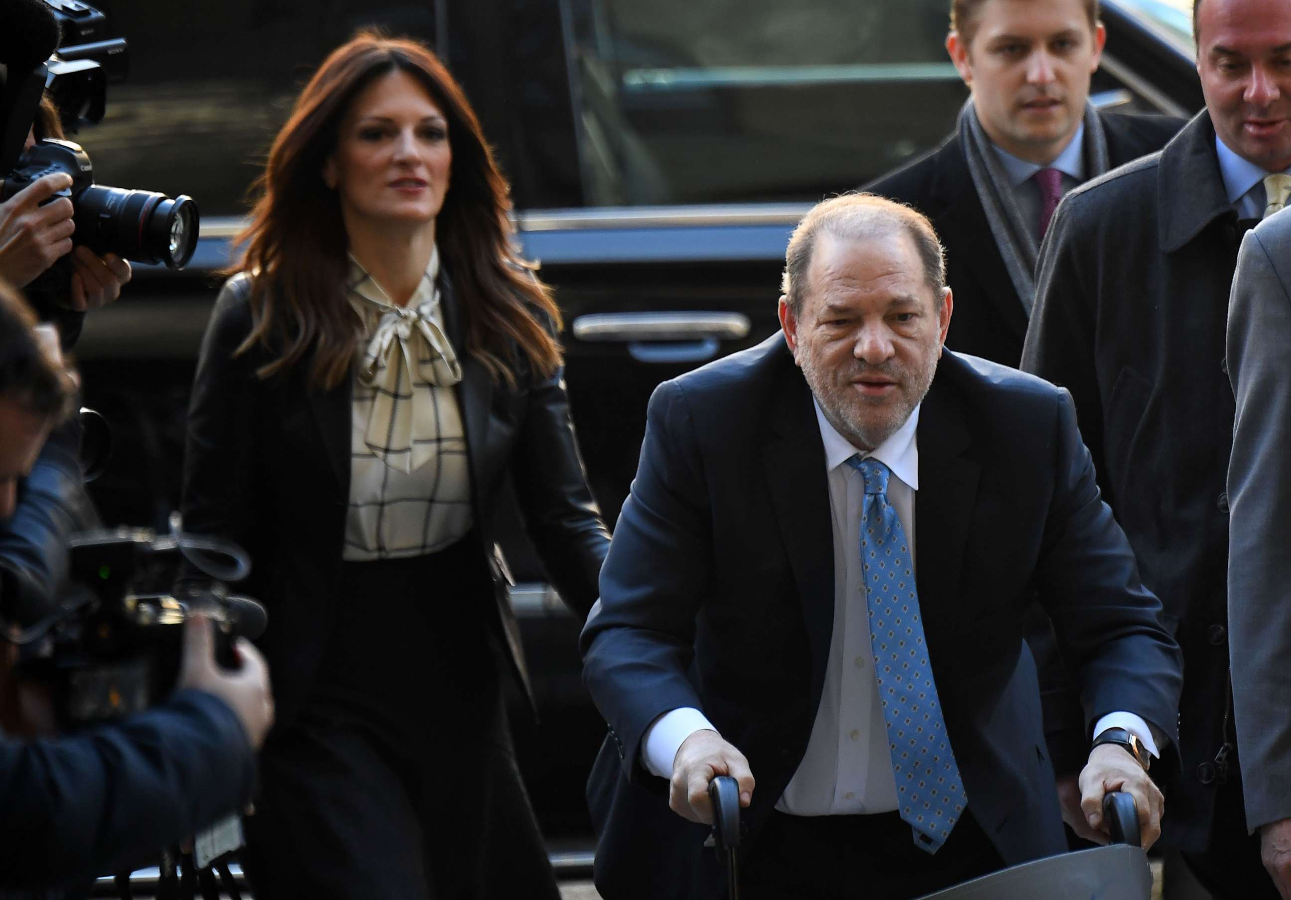 PHOTO: Harvey Weinstein arrives at the Manhattan Criminal Court, on Feb. 24, 2020, in New York City.