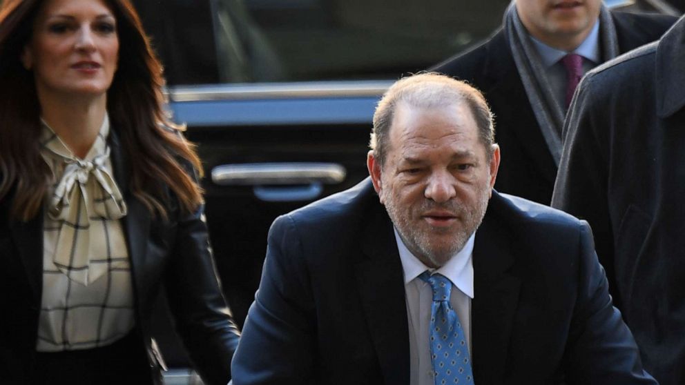 PHOTO: Harvey Weinstein arrives at the Manhattan Criminal Court, on Feb. 24, 2020, in New York City.