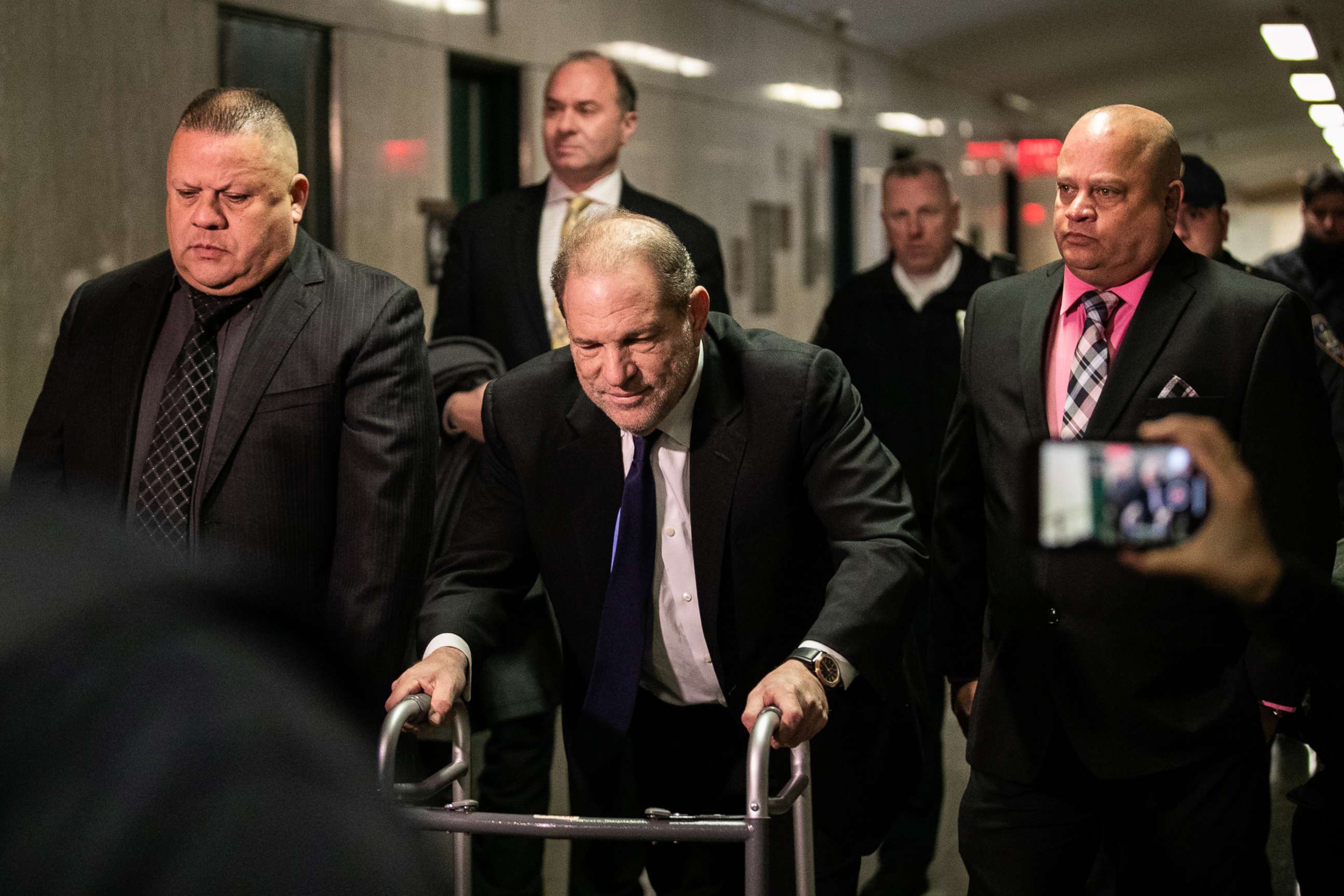 PHOTO: Movie producer Harvey Weinstein arrives at criminal court for a bail hearing related to his sexual assault case on Dec. 11, 2019 in New York City.