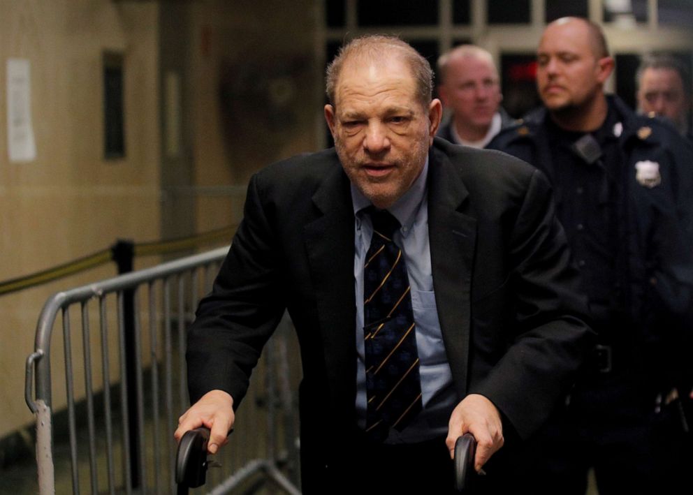 PHOTO: Harvey Weinstein departs his sexual assault trial at New York Criminal Court in the Manhattan borough of New York City, Jan. 24, 2020.