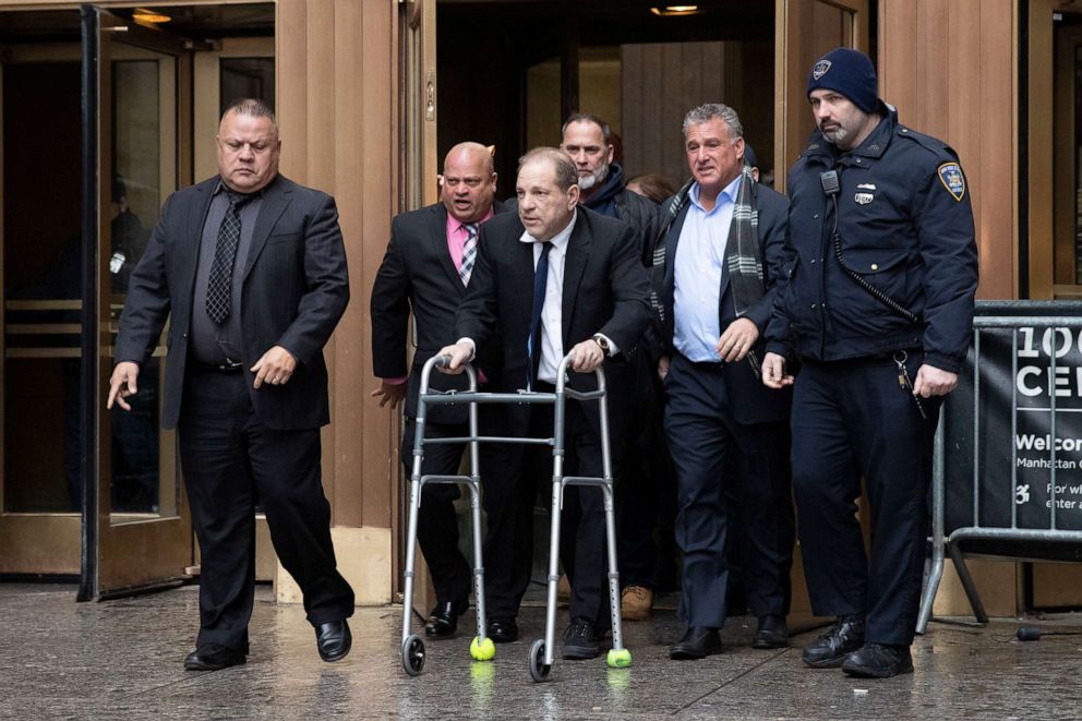 PHOTO: Harvey Weinstein leaves court following a hearing, Wednesday, Dec. 11, 2019 in New York. 