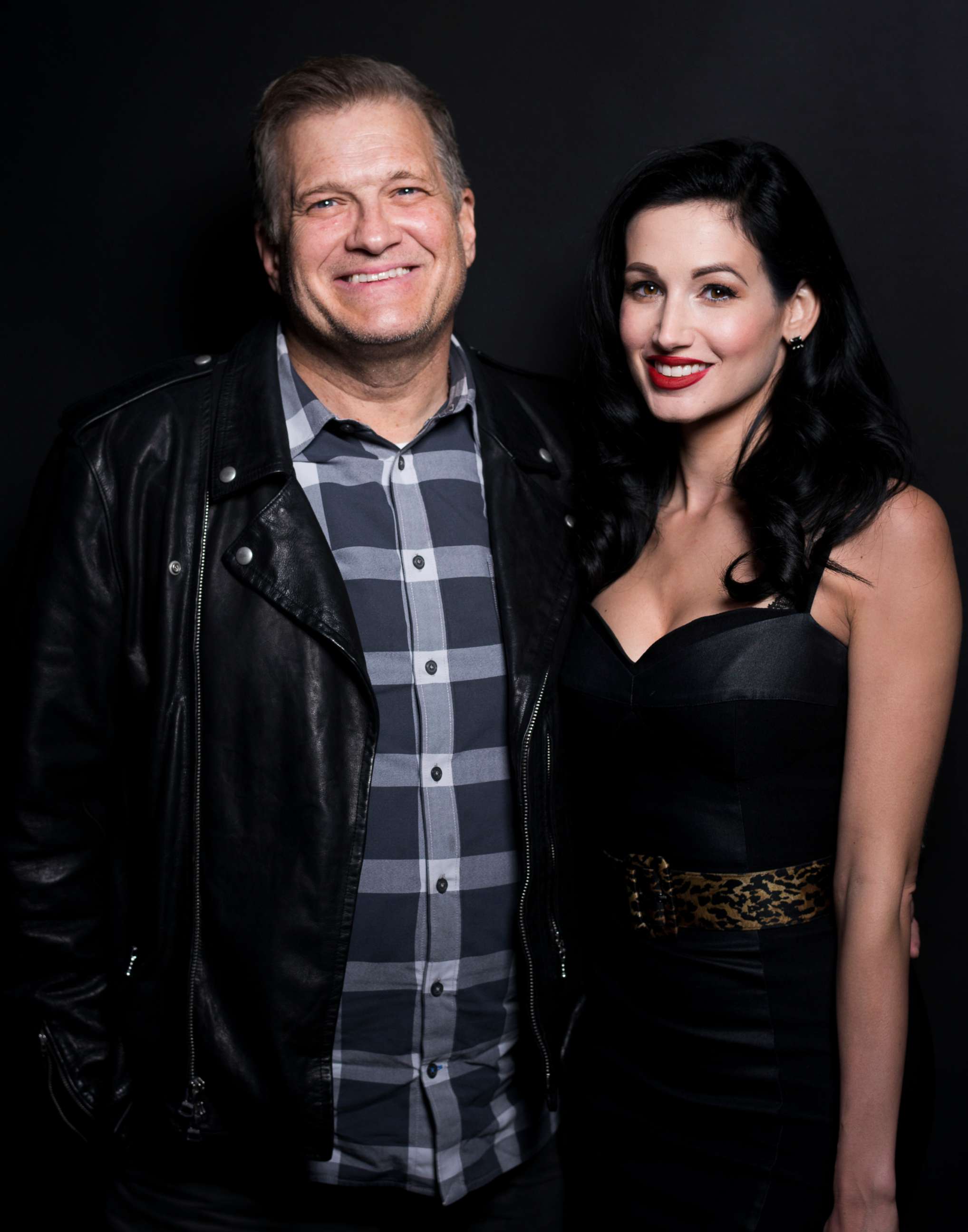 PHOTO: Drew Carey and Amie Harwick pose for The Artists Project, Dec. 17, 2017, in Hollywood, Calif.  