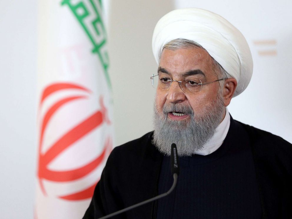PHOTO: Irans President Hassan Rouhani attends a news conference at the Chancellery in Vienna, July 4, 2018.