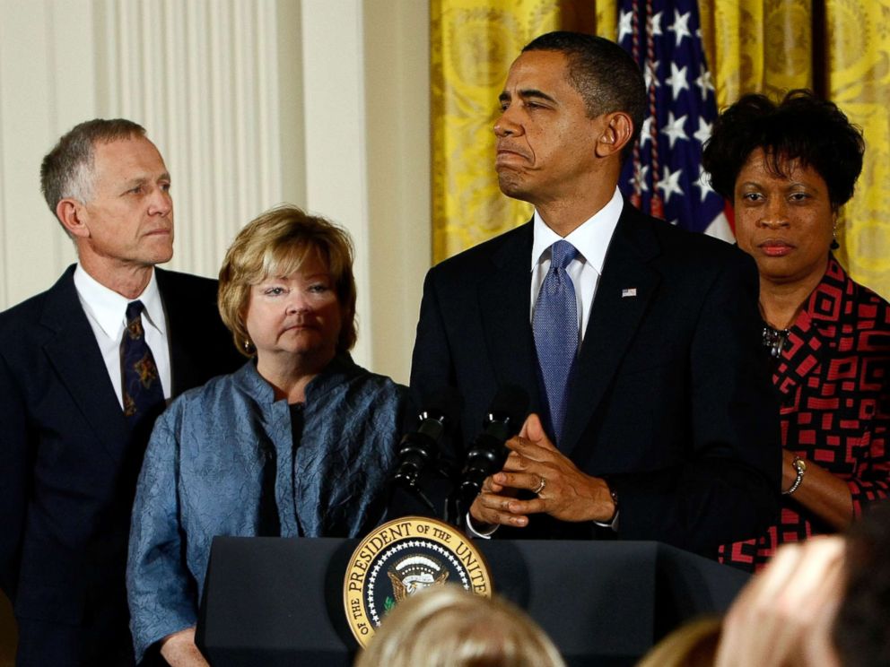 PHOTO: President Barack Obama delivers remarks on the enactment of the Matthew Shepard and James Byrd, Jr. Hate Crimes Prevention Act in the East Room of the White House, Oct. 28, 2009, in Washington, DC.