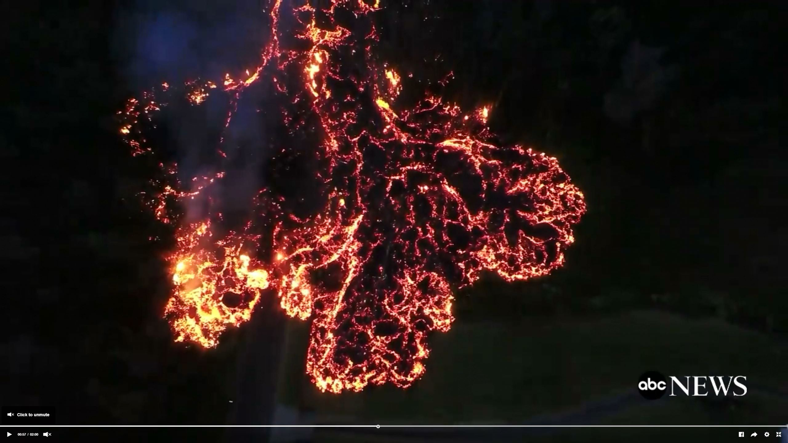 PHOTO: Destruction from Kilauea volcano lava's flow on Hawaii's Big Island is captured by drone, May 6, 2018.