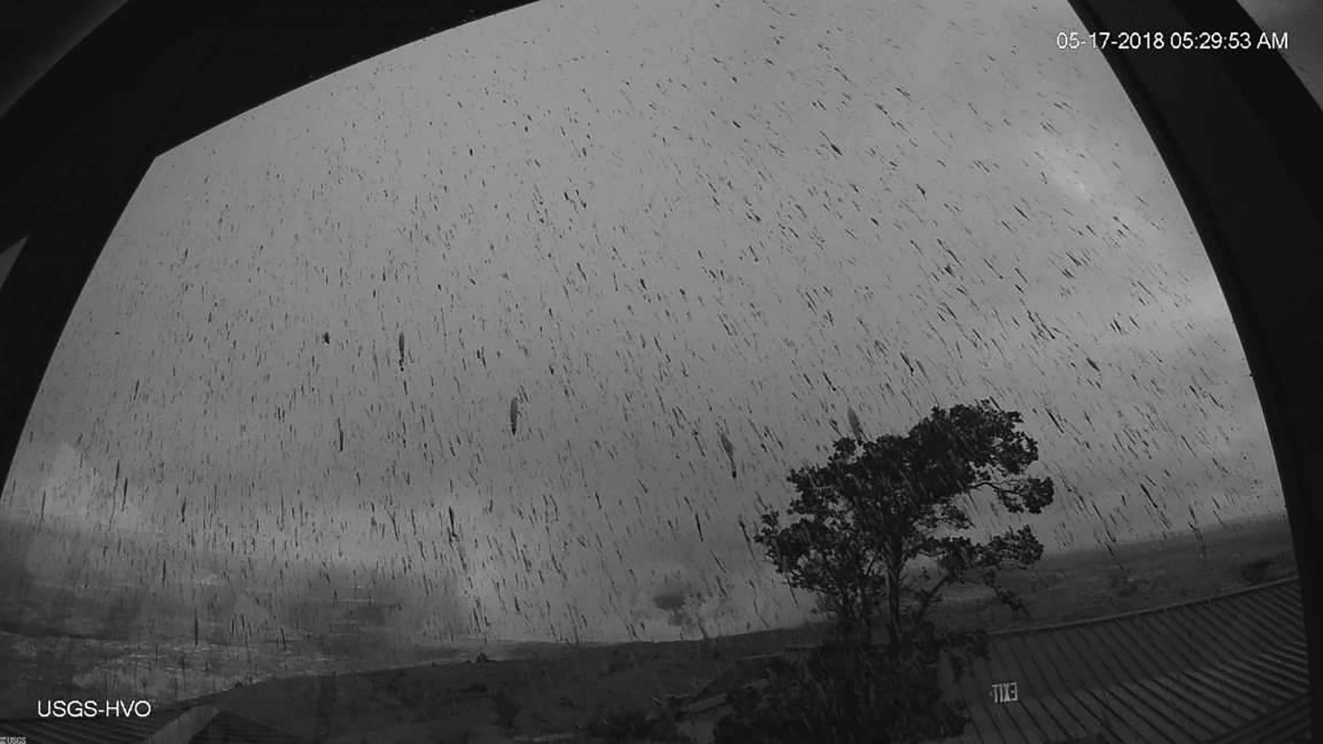 PHOTO: This May 17, 2018, image provided by the U.S. Geological Survey shows a view of the ash plume resulting from an early morning explosion at Kilauea Volcano, in Hawaii.