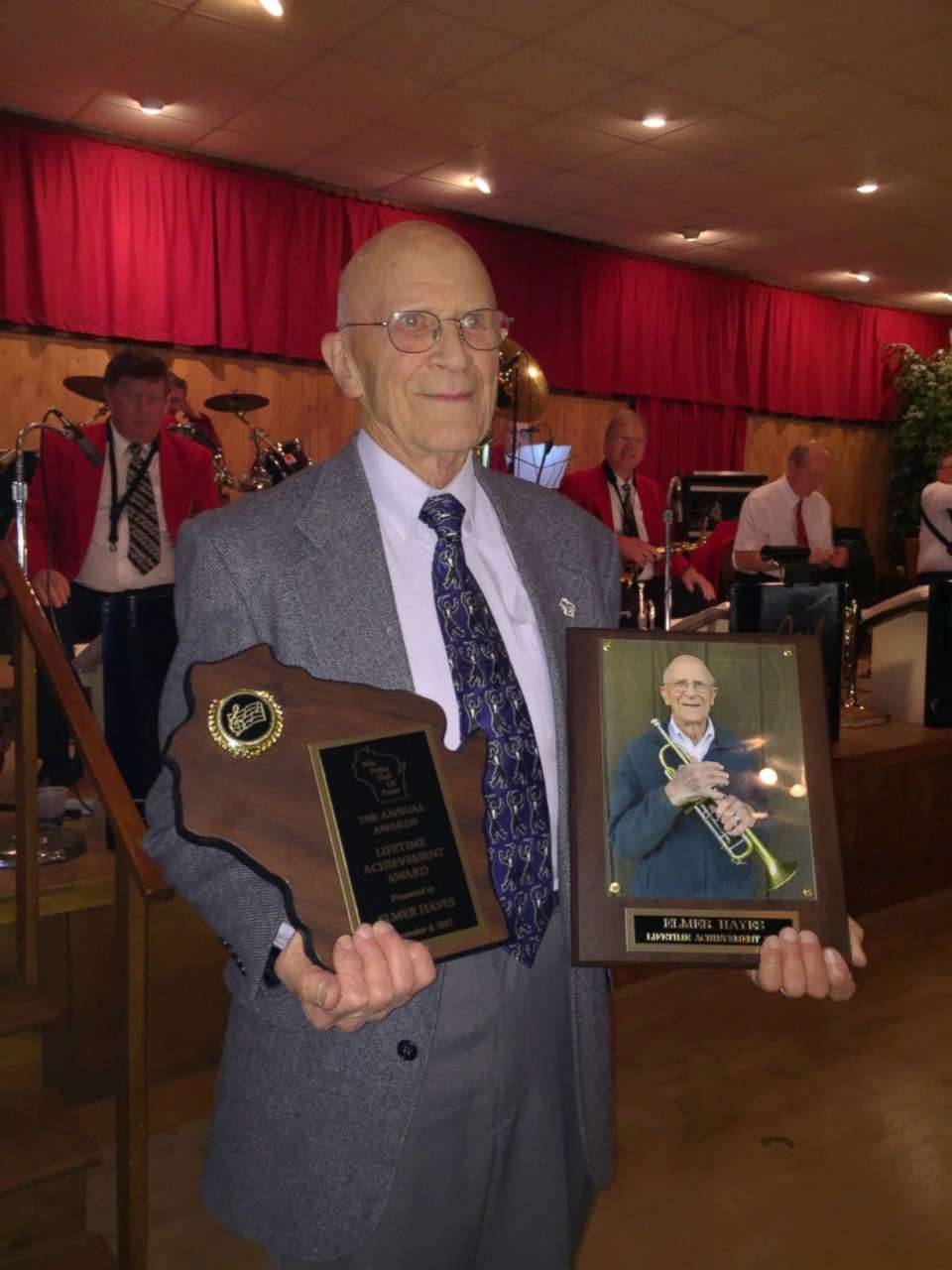 PHOTO: Elmer Hayes was awarded the Lifetime Achievement Award from the Wisconsin Polka Hall of Fame, a nonprofit organization.