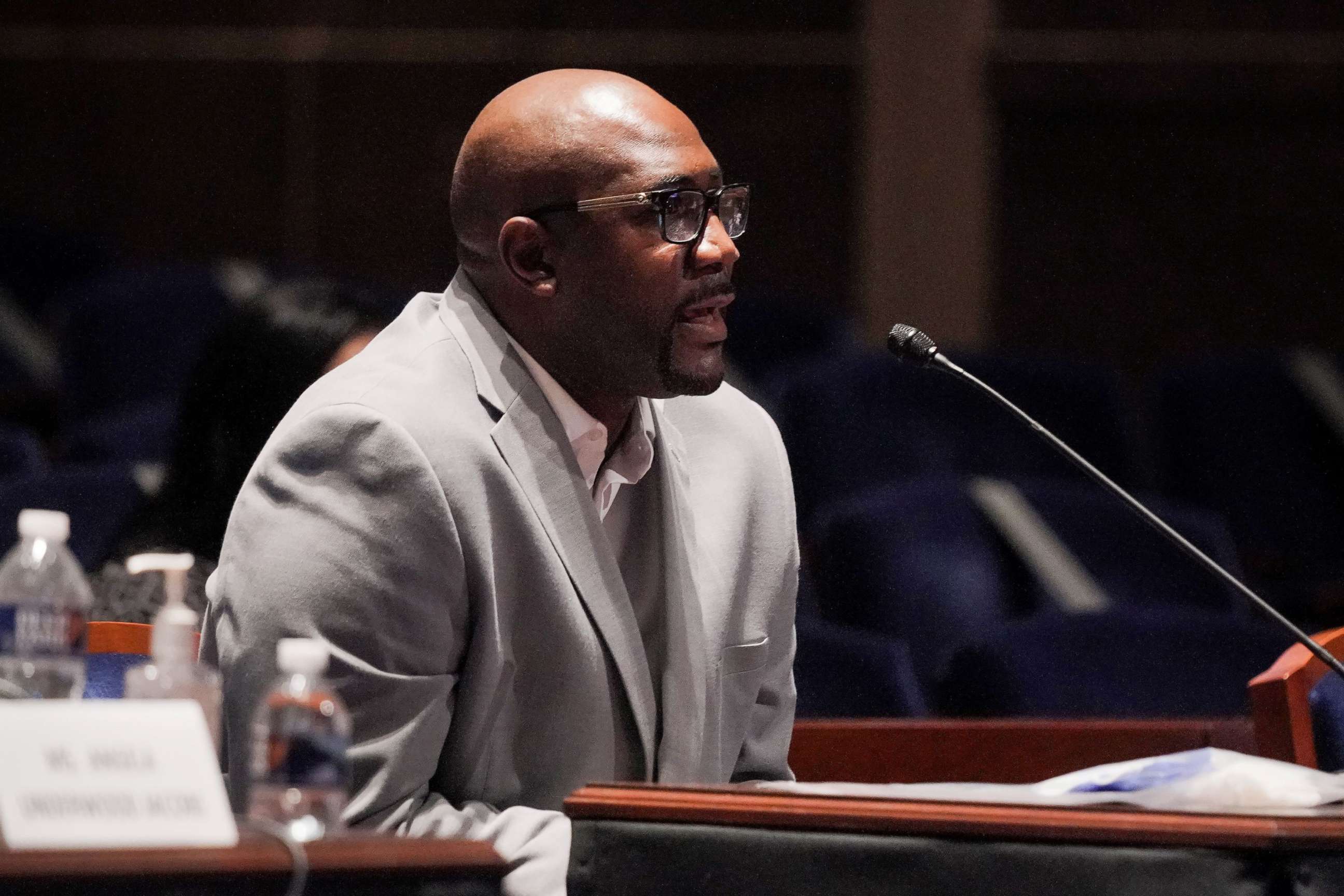 PHOTO: Philonise Floyd, brother of George Floyd, testifies during a House Judiciary Committee hearing to discuss police brutality and racial profiling, in Washington, June 10, 2020.