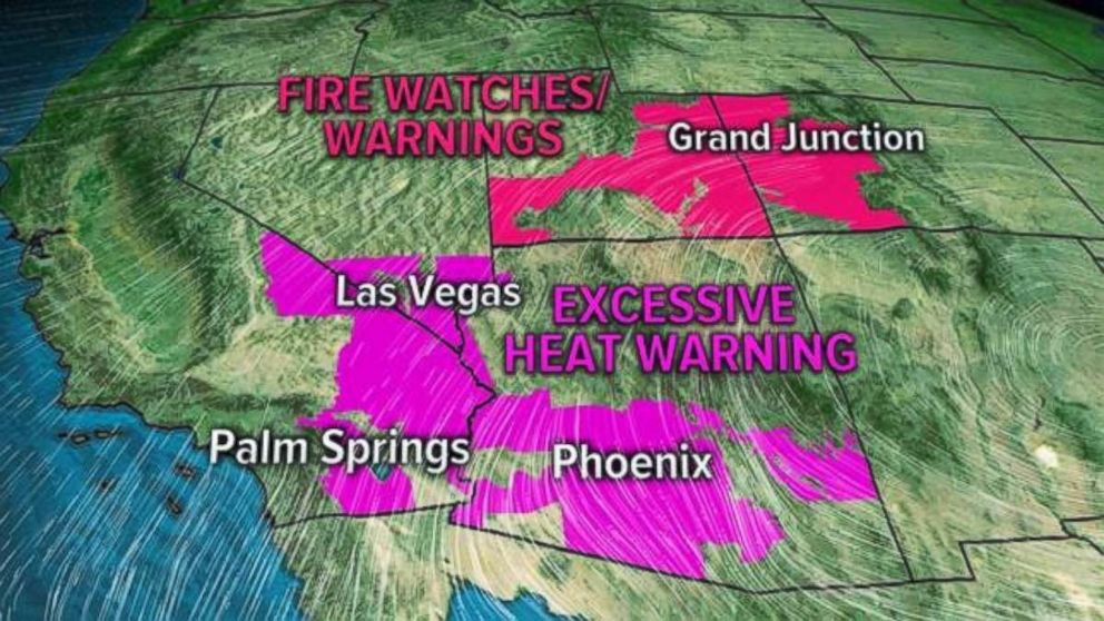 Hot and dry conditions are expected in the Southwest as it deals with wildfires.