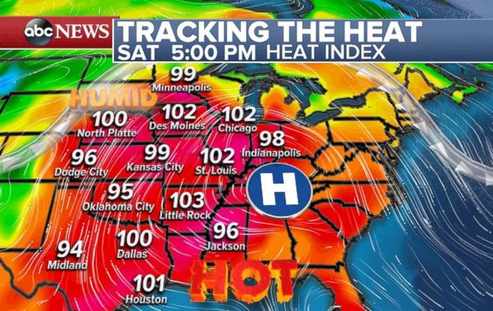 Temperatures on Saturday will be a prelude to even hotter readings as the next week begins.