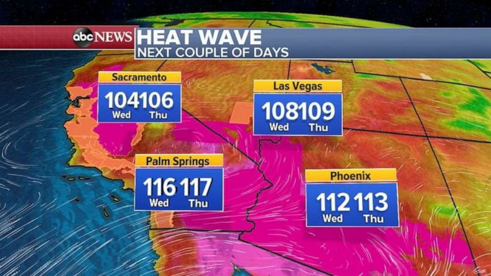 PHOTO: It will be hot in the Southwest.