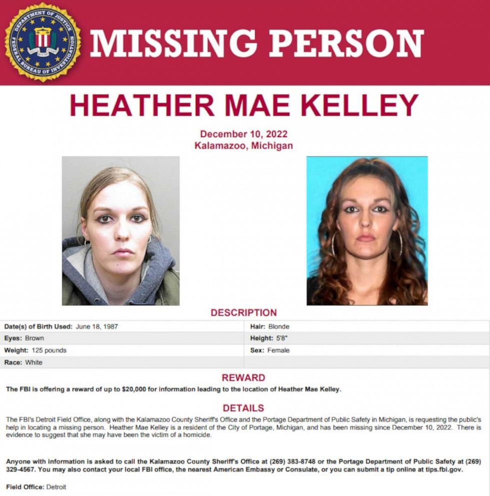 PHOTO: The FBI released a missing person poster for Heather Kelly.