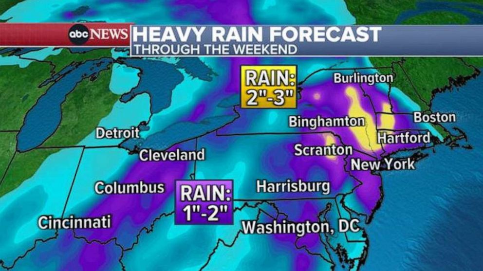 PHOTO: Heavy Rain Forecast graphic
