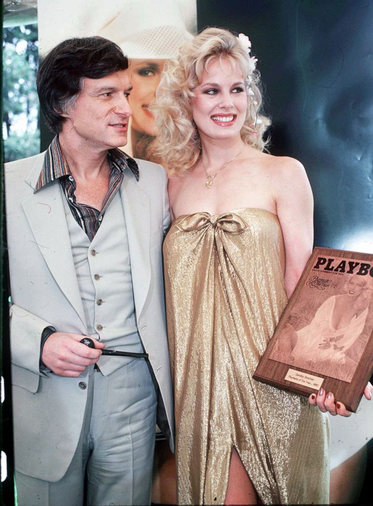 PHOTO: Hugh Hefner and Playboy Playmate Dorothy Stratten, circa 1980.