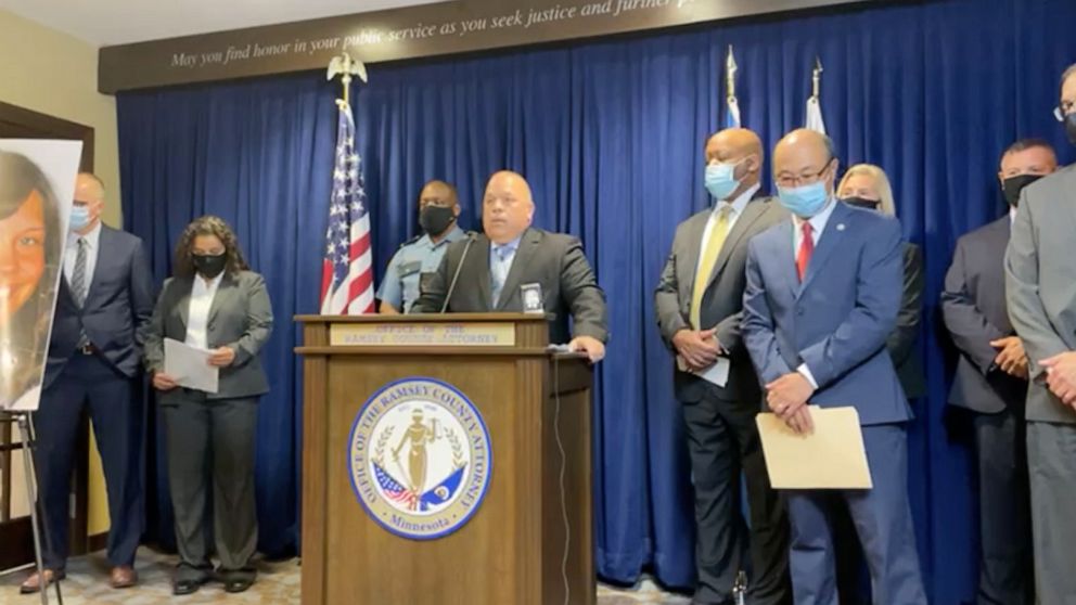 PHOTO: In this still from a video posted on the St. Paul Police Department Facebook page, St. Paul Police Chief Todd Axtell speaks during a press conference about the Heidi Firkus murder case, May 20, 2021, in St. Paul, Minn.