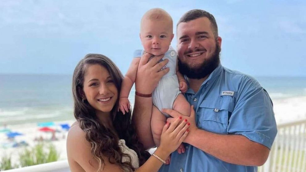 PHOTO: Authorities said Alamo Police Officer Dylan Harrison, seen here in an undated picture with his family, was fatally shot in the early morning hours of Oct. 9, 2021.