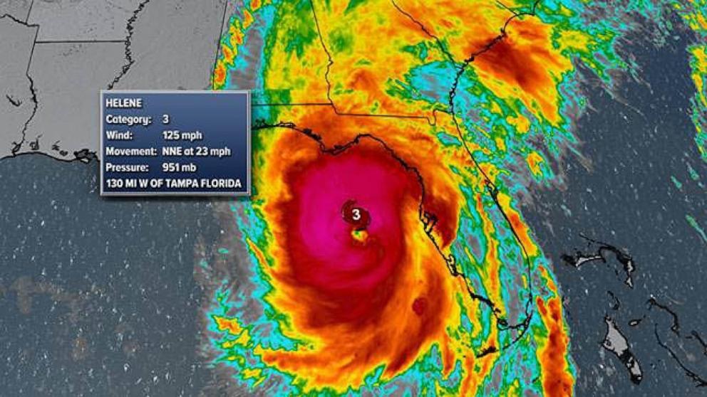 PHOTO: Hurricane Helene satellite image