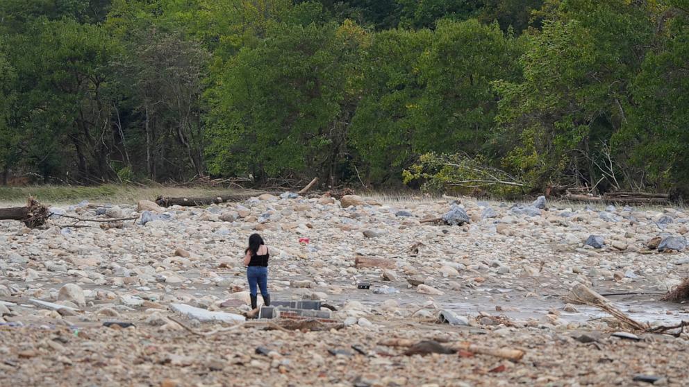 PHOTO: The place where the Jet Broadcasting radio station once stood in Erwin, Tenn., Sept. 29, 2024. 