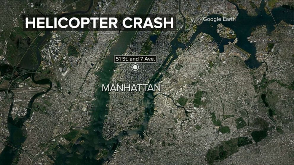 helicopter that crashed on a manhattan skyscraper rooftop