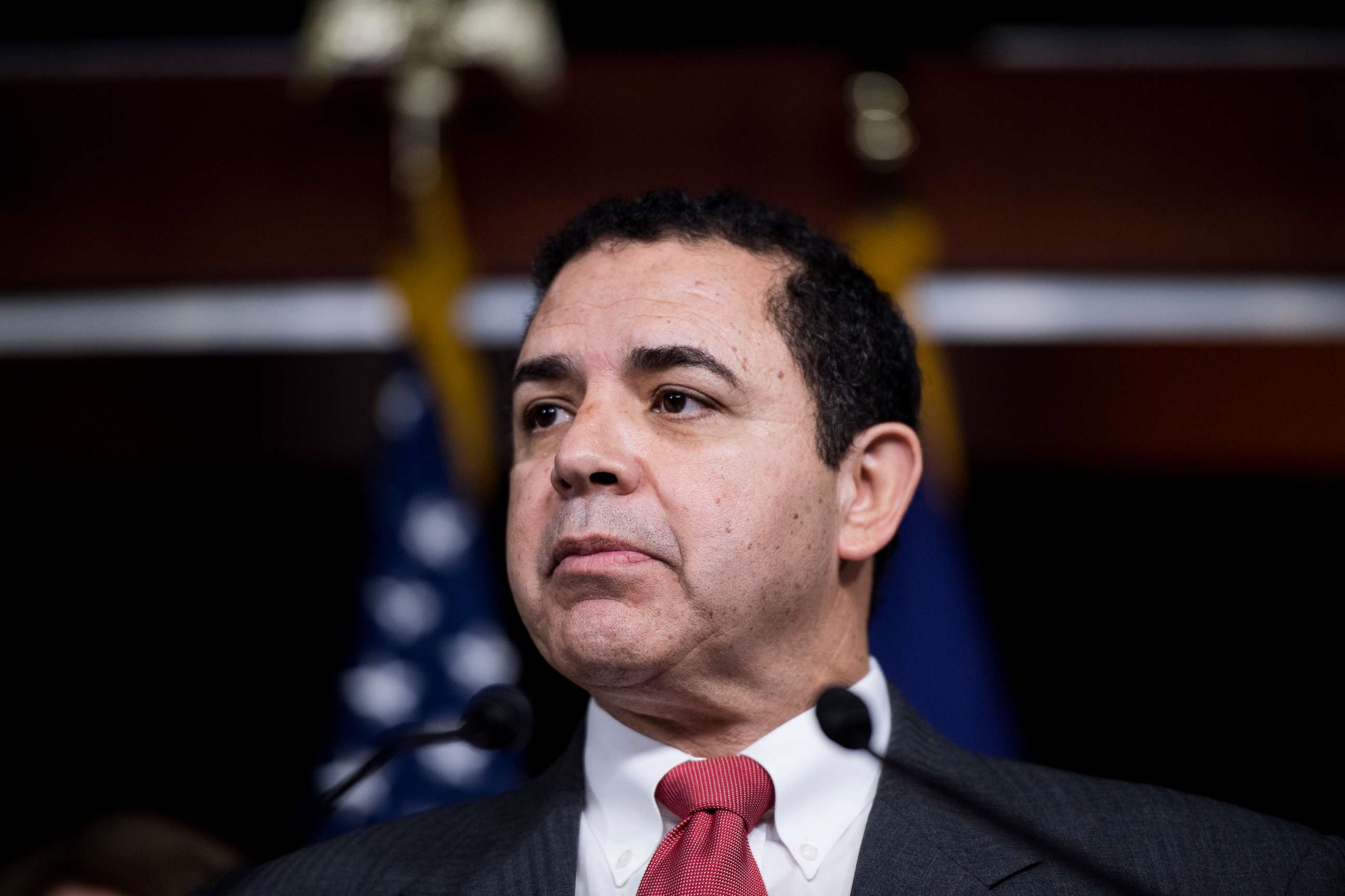 PHOTO: Rep. Henry Cuellar speaks during the House Democrats' news conference on their "A Better Deal" agenda, July 25, 2017.