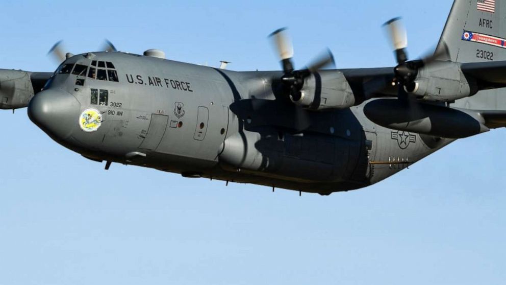 PHOTO: A C-130 Hercules assigned to the Air Force Reserve 757th Airlift Squadron flies over the Utah Test and Training Range, Oct. 24, 2019.