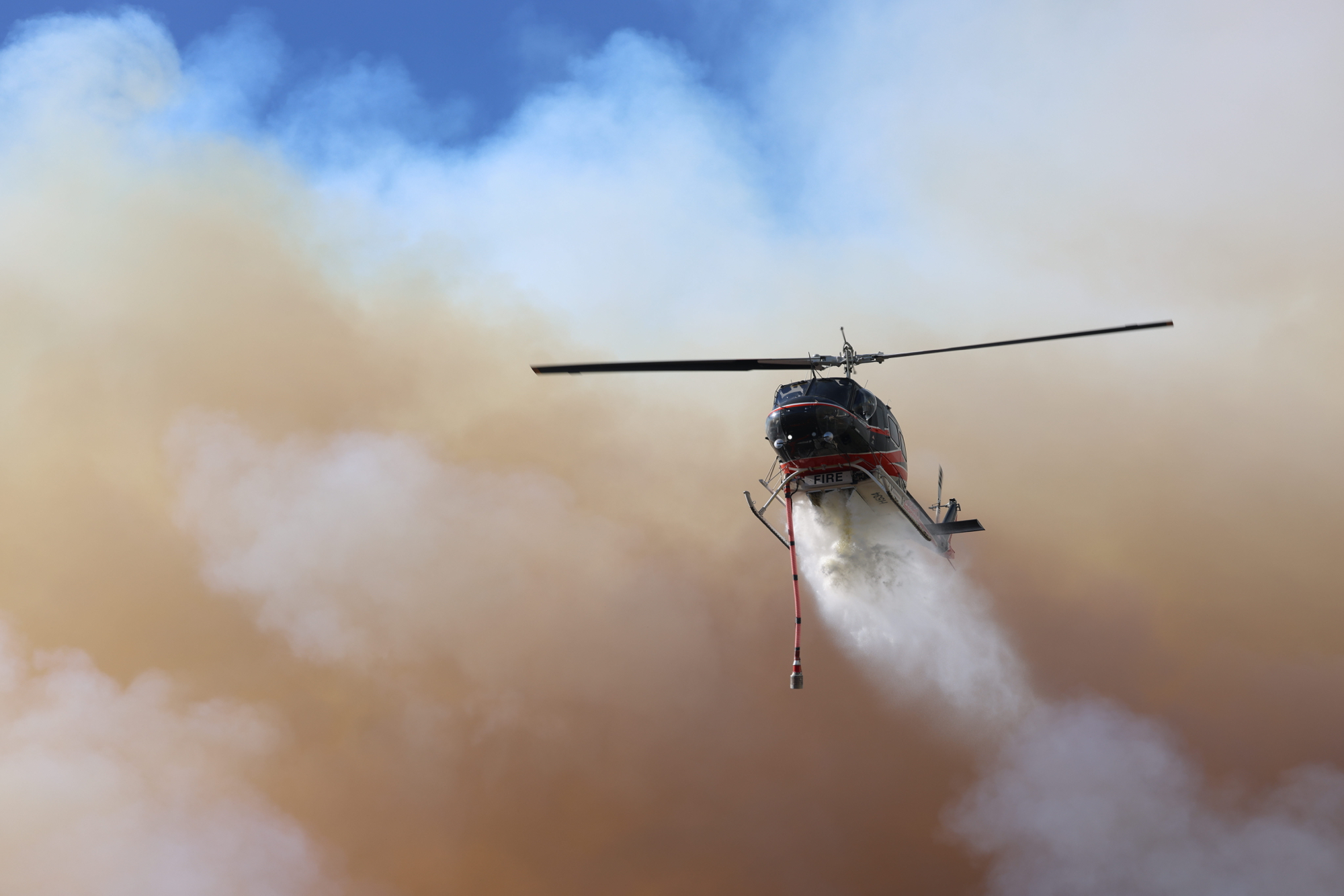 PHOTO: Firefighters are battling a brush fire that broke out in Hesperia Monday afternoon, June 6, 2022, in the area of Highway 173 and Highway 138 in Hesperia California. 