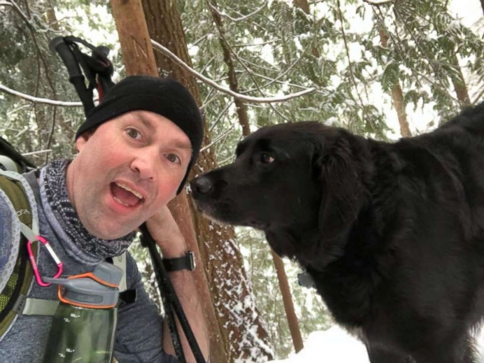 Scott Brown made a new friend on a recent hike.