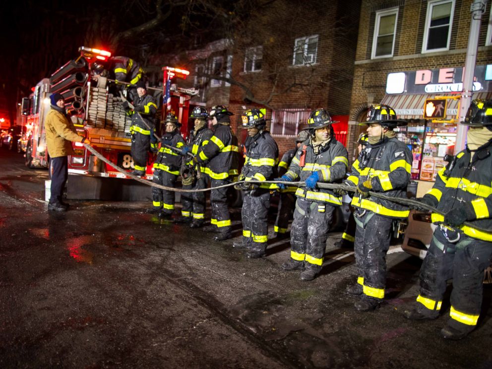 Firefighters battled freezing temperatures, as well as the flames, in a fire that killed at least 12 people in the Bronx on Dec. 28, 2017.