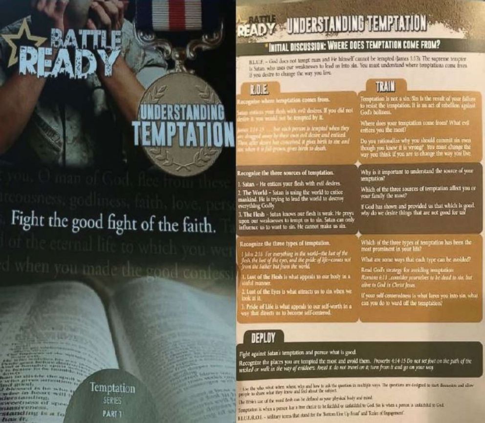 The couple says they were sent this religious pamphlet instead of their wedding program by Vistaprint.