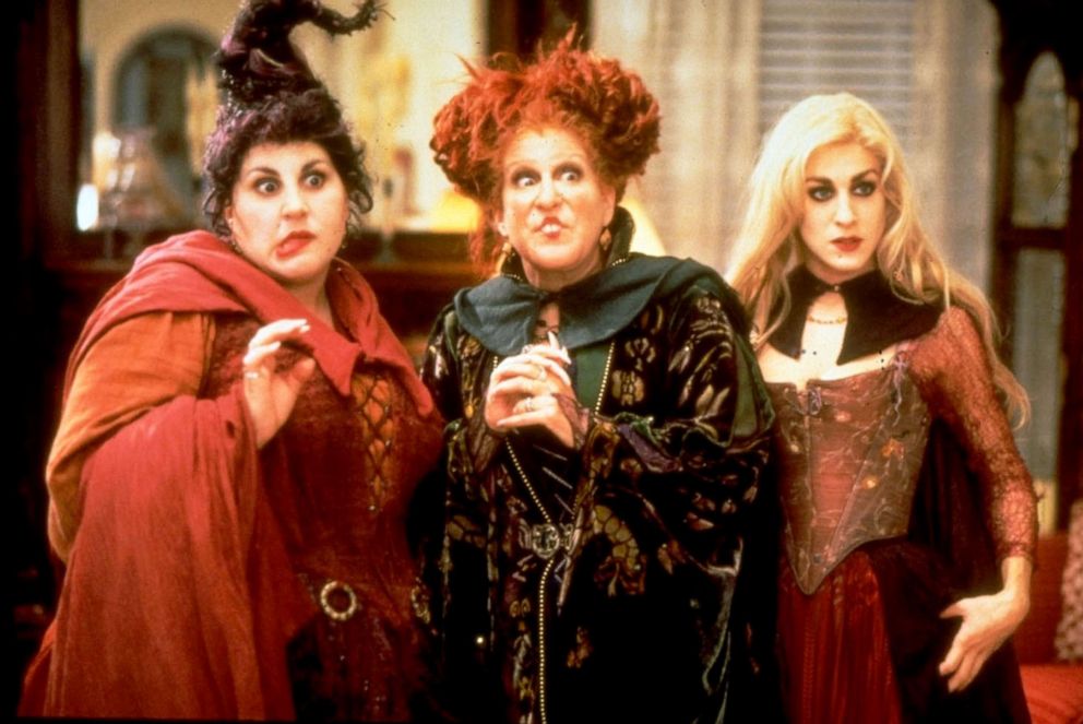 PHOTO: The Sanderson Sisters are 17th century witches who were conjured up by unsuspecting pranksters in present-day Salem in "Hocus Pocus".