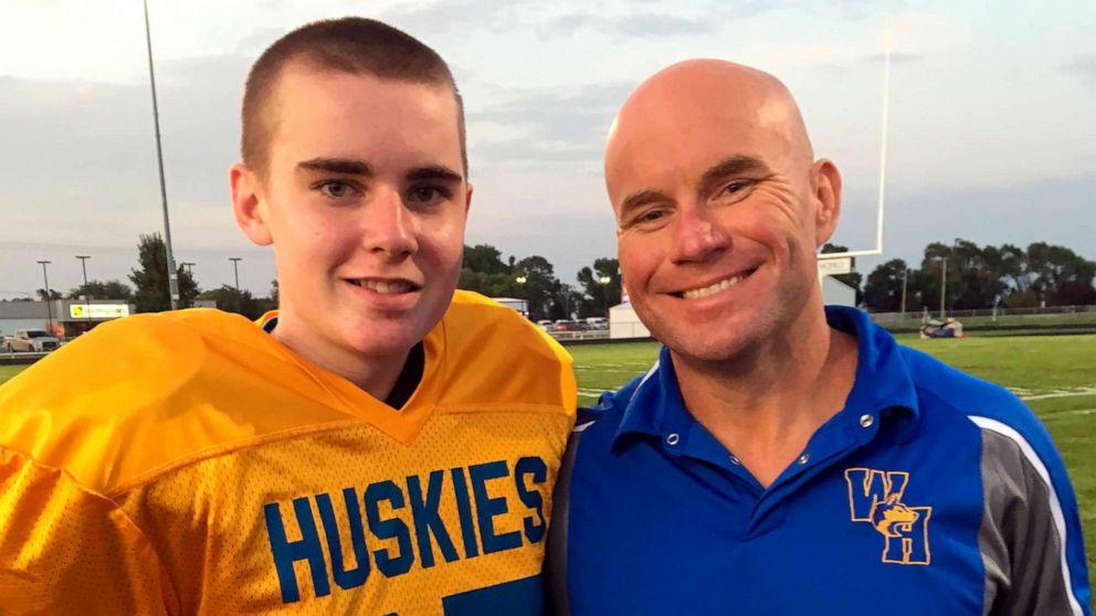 VIDEO: Teen with brain cancer takes field as high school football player