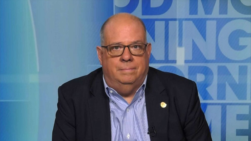 PHOTO: Maryland Governor Larry Hogan speaks out on "Good Morning America" after calling the administration's attempts to discredit Dr. Anthony Fauci "absolutely outrageous," July 17 2020.