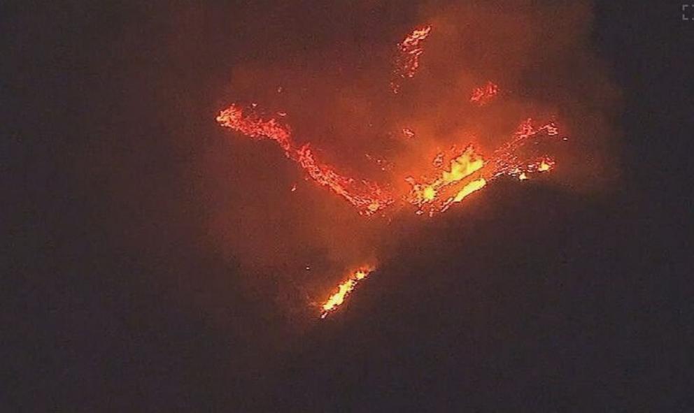 A new fire broke out in the Hollywood Hills on the evening of Jan. 8, 2025. 