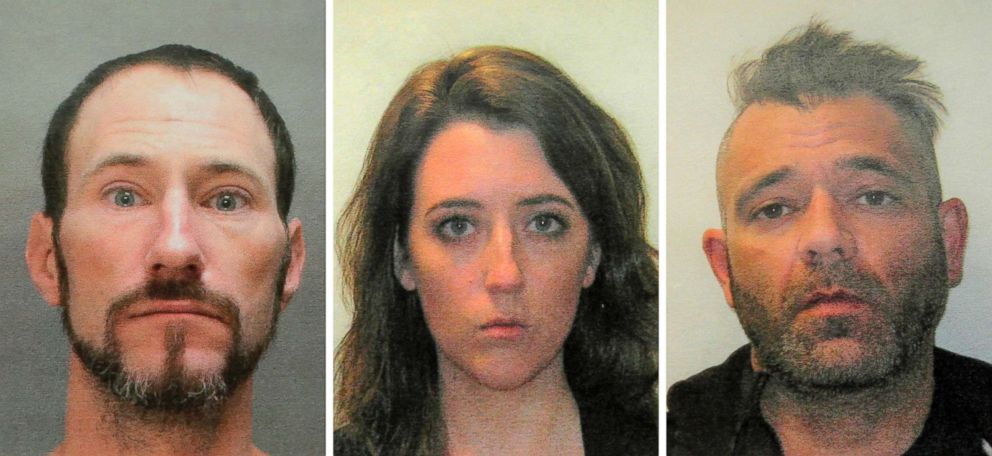 This combination of photos provided by the Burlington County District Attorney's Office in November 2018 shows Johnny Bobbitt, from left to right, Katelyn McClure and Mark D & # 39; Amico.