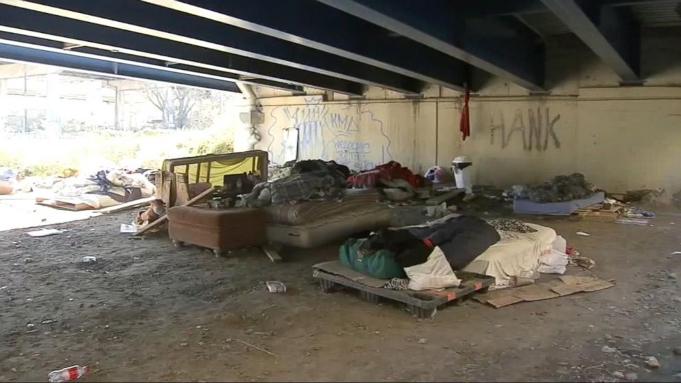 PHOTO: This photo shows the belly of the I-95 off-ramp near Philadelphia, where Johnny Bobbitt and his friends were sleeping.