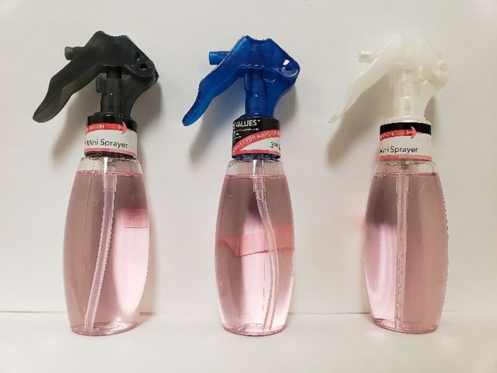 PHOTO: Police seized homemade sanitizer spray from as store in River Vale, N.J., March 9, 2020, after reports of people being burned from the spray surfaces on social media.