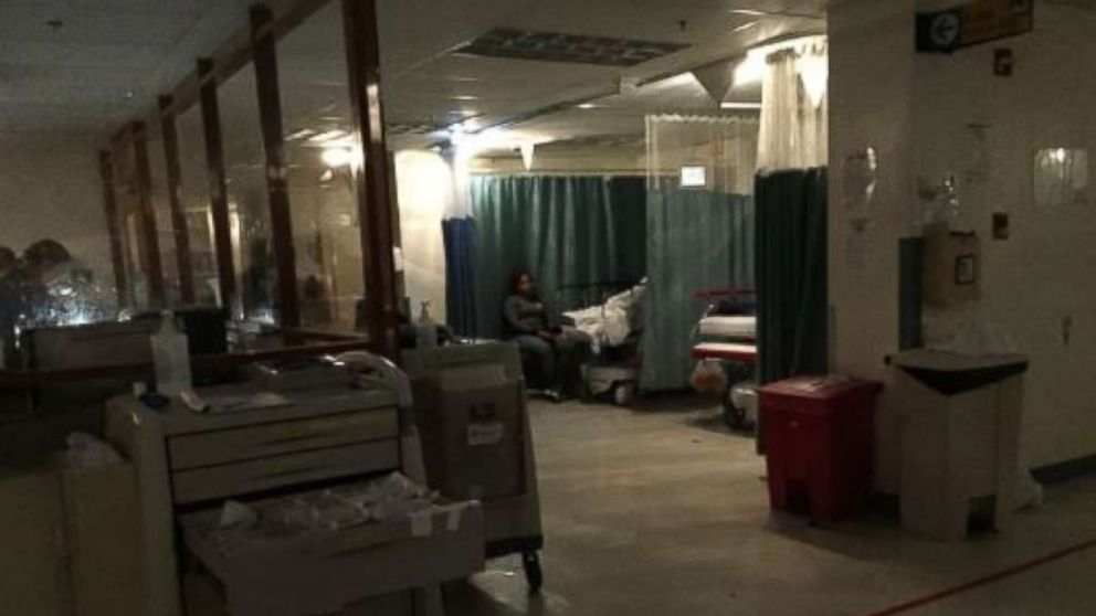 PHOTO: The emergency room at the Centro Medico in San Juan, Puerto Rico on Sept 7, 2017 during a temporary power outage. Power was restored 30 minutes later. 