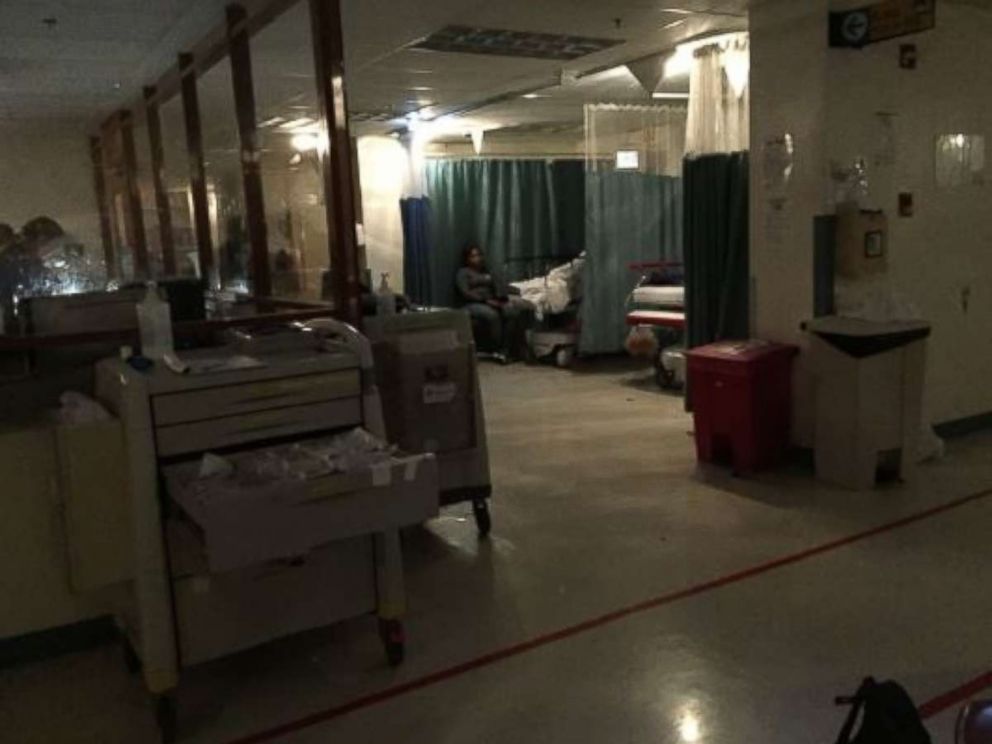 PHOTO: The emergency room at the Centro Medico in San Juan, Puerto Rico on Sept 7, 2017 during a temporary power outage. Power was restored 30 minutes later. 